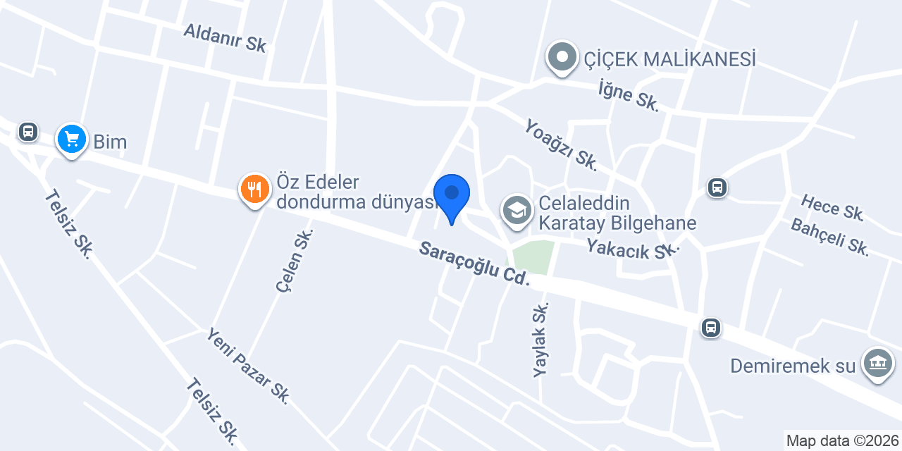 Saraçoğlu Ahmet Haşhaş İlkokulu konumu