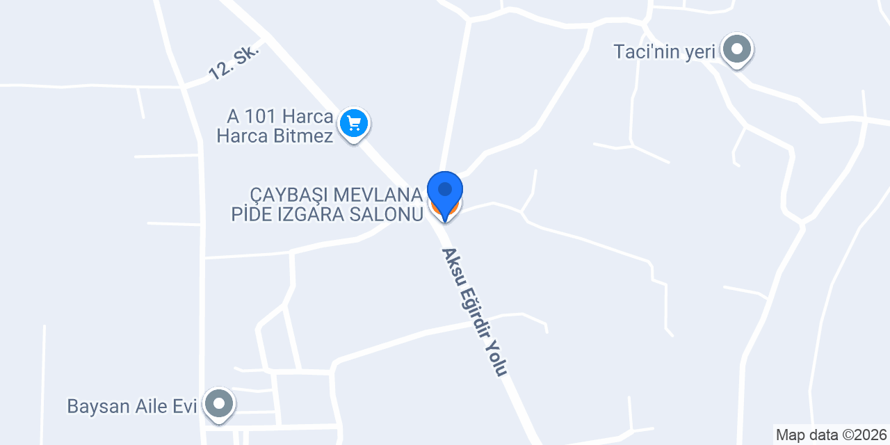 ÇAYBAŞI MEVLANA PİDE IZGARA SALONU konumu
