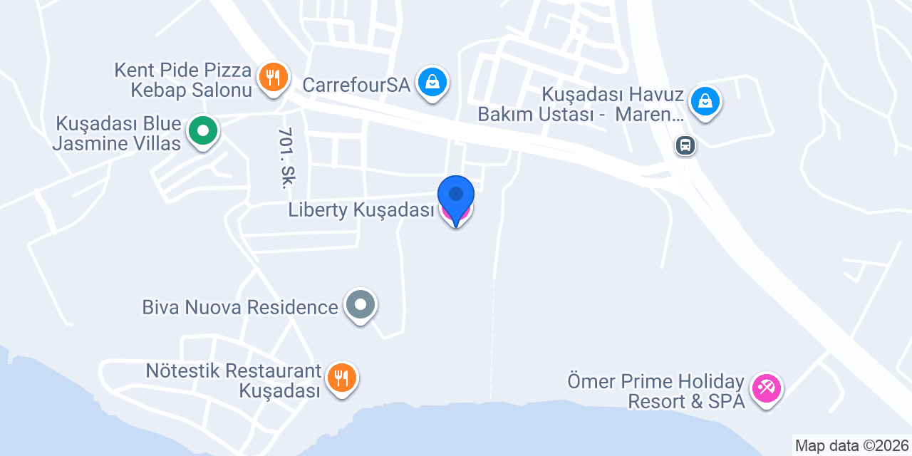 Liberty Kuşadası konumu