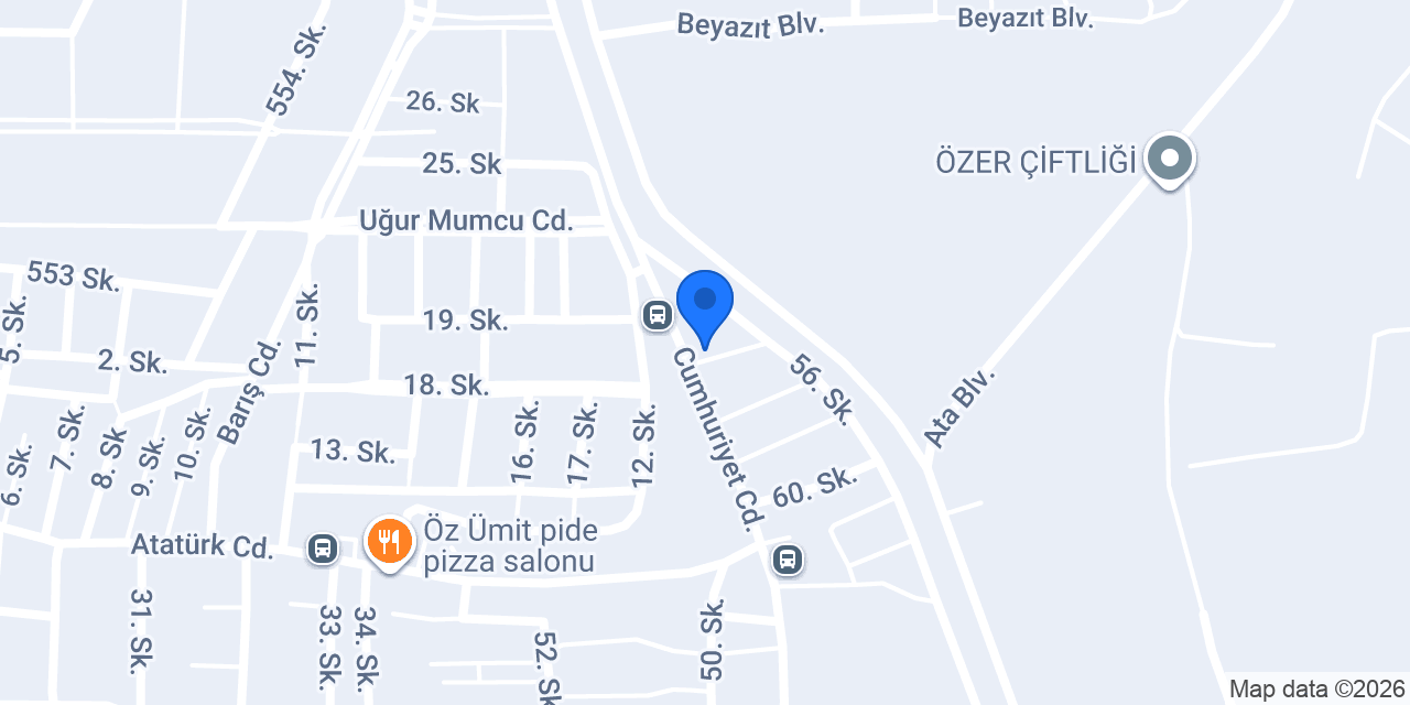 İdaş Aydın Mağazası konumu
