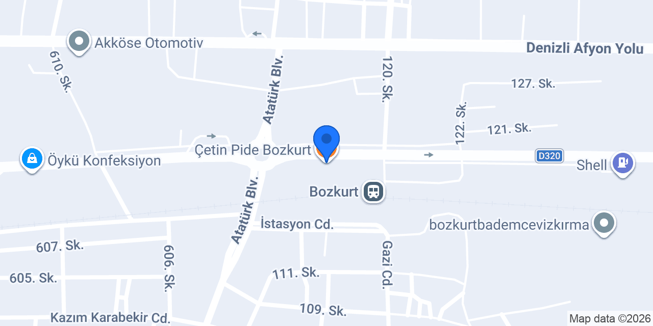 Çetin Pide Bozkurt konumu
