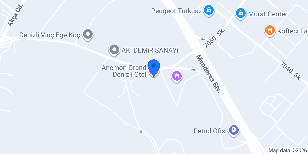 Anemon Grand Denizli Otel konumu