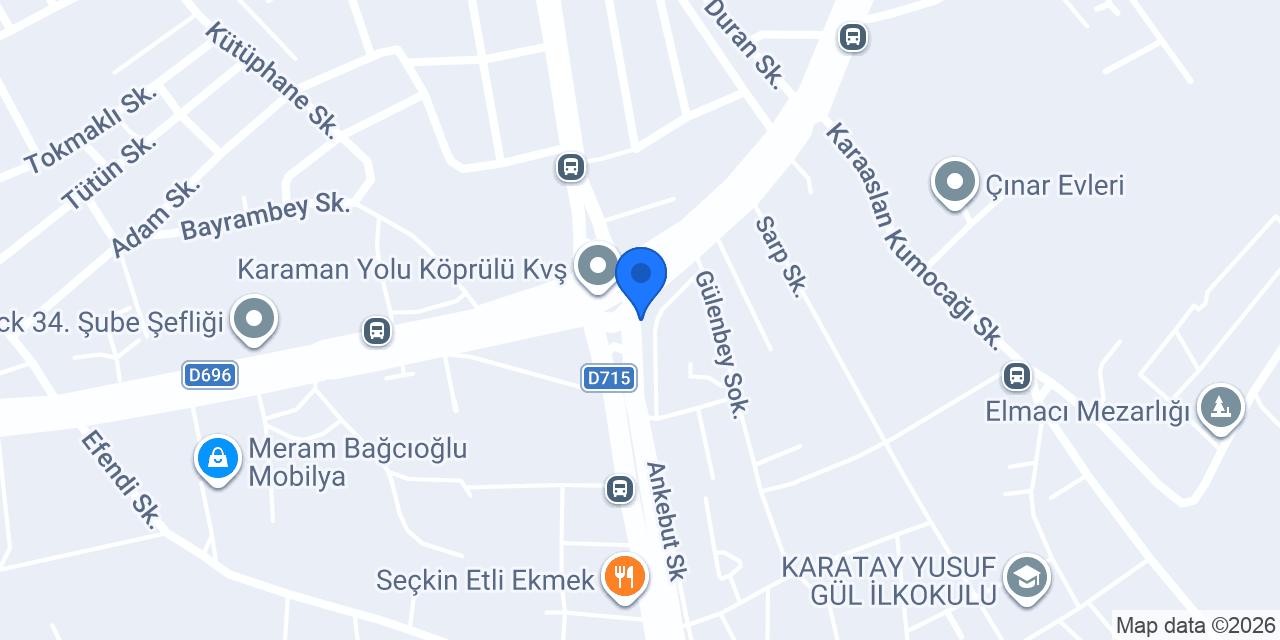 Karaman yolu taksi konumu