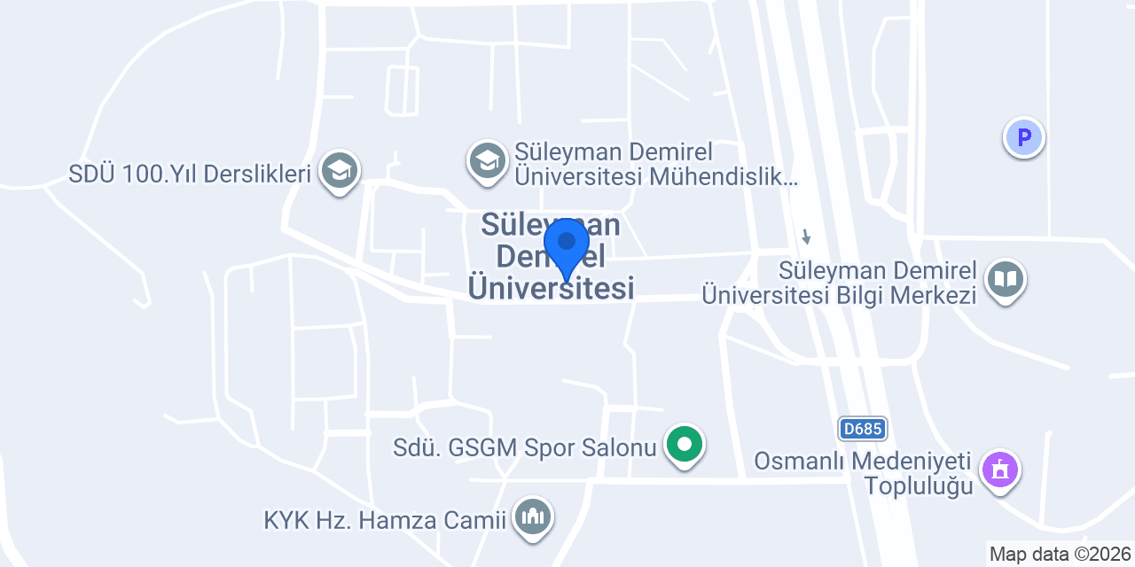 Ptt-süleyman Demirel Üniversitesi konumu