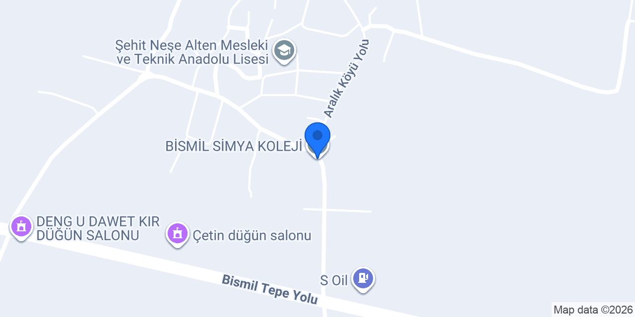 BİSMİL SİMYA KOLEJİ konumu
