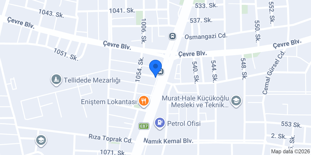 S Çetin Optik konumu