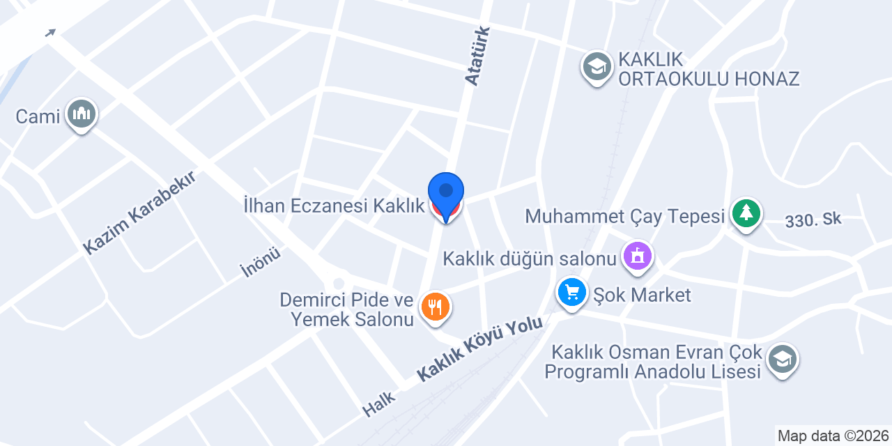 İlhan Eczanesi Kaklık konumu