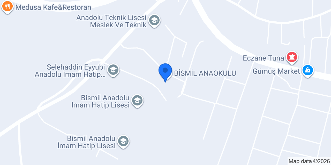 BİSMİL ANAOKULU konumu