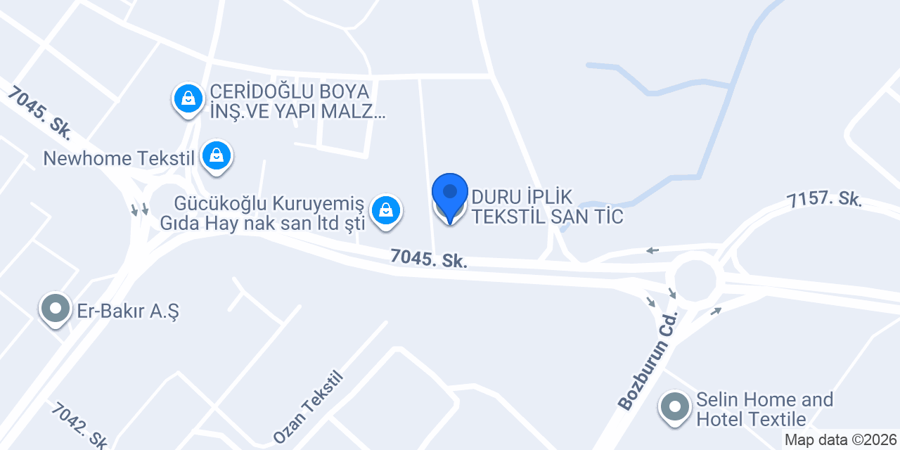 DURU İPLİK TEKSTİL SAN TİC LTD konumu