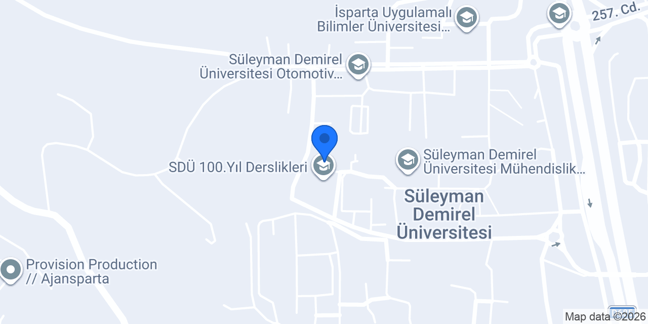 ÖSYM Isparta İl Sınav Merkezi Yöneticiliği konumu