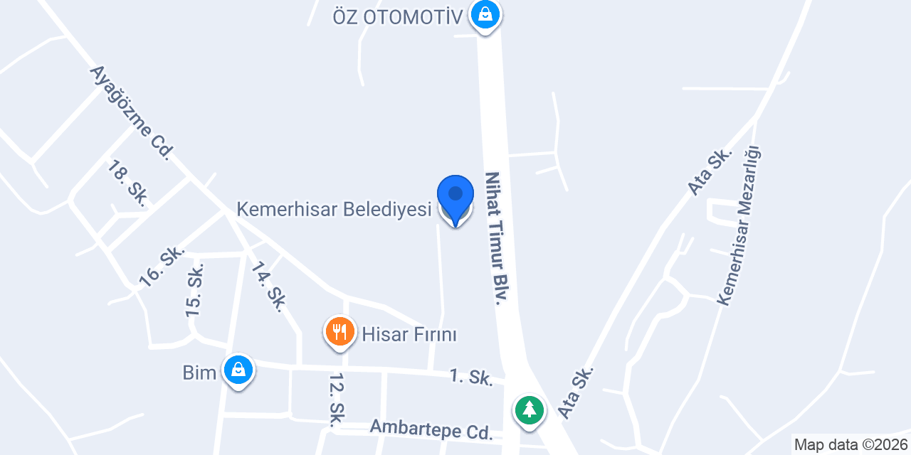 Kemerhisar Belediyesi konumu