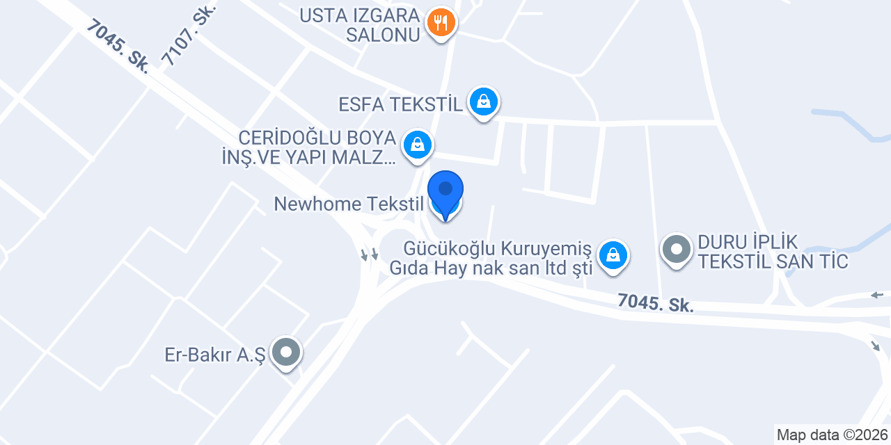 Newhome Tekstil konumu