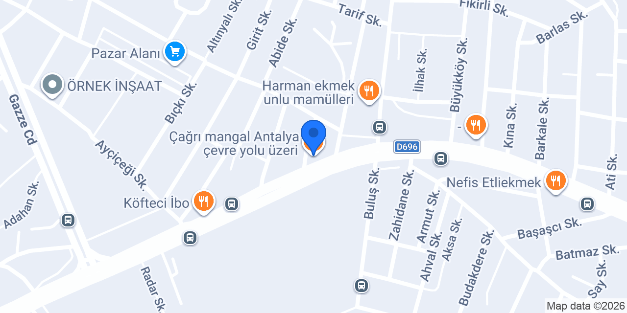 Çağrı mangal Antalya çevre yolu üzeri konumu