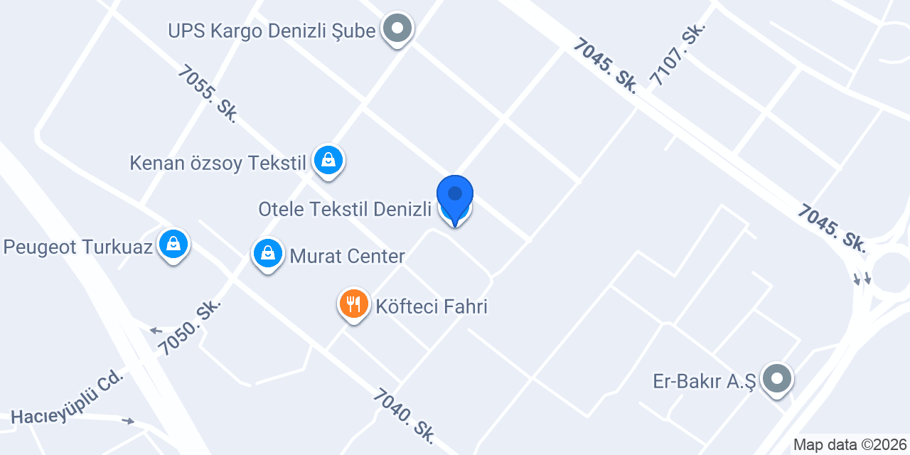 Otele Tekstil Denizli konumu