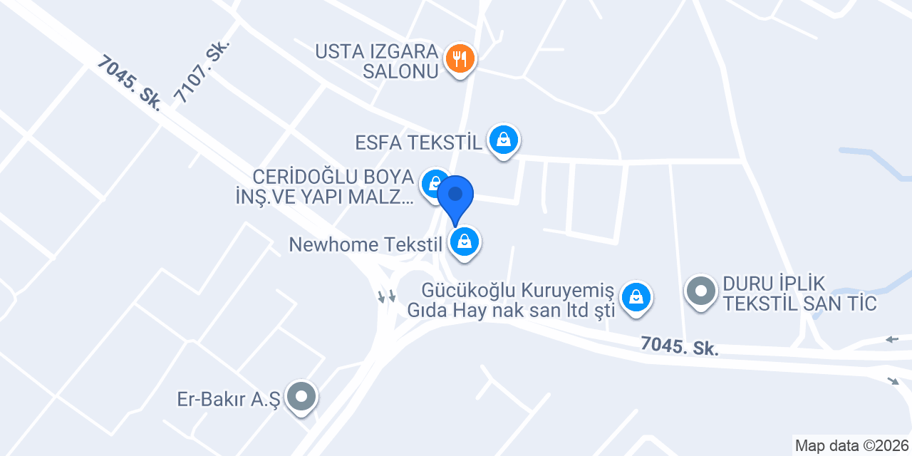 Beğenal Home Tekstil konumu