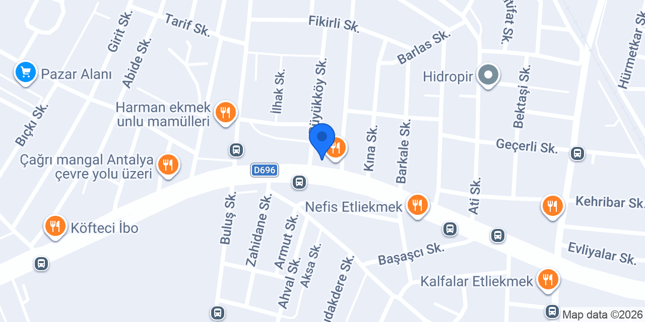 Namlı çiğ köfte konumu