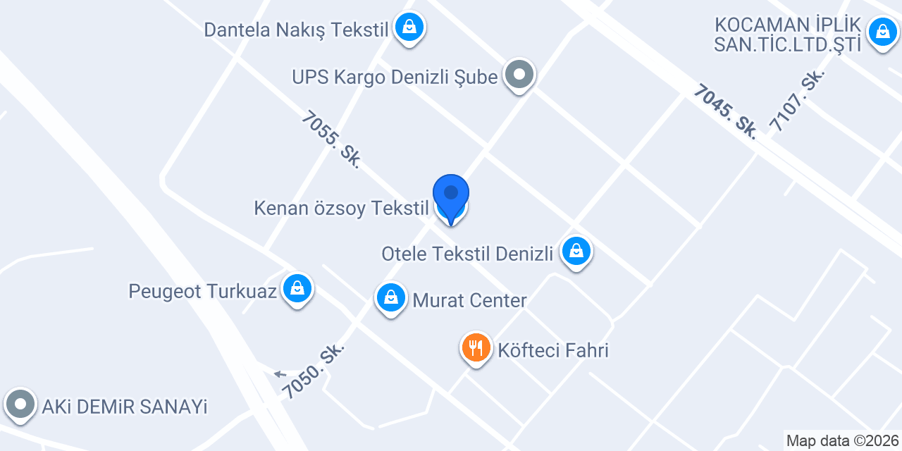 Kenan özsoy Tekstil konumu