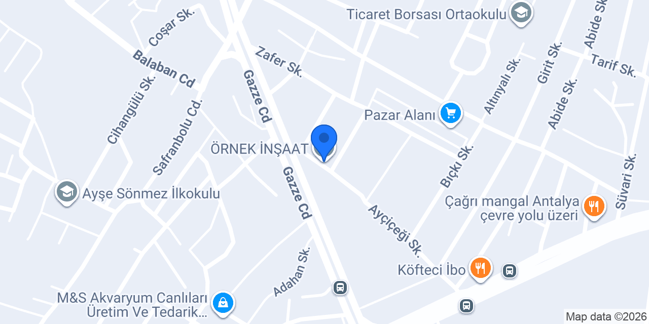 ÖRNEK İNŞAAT konumu
