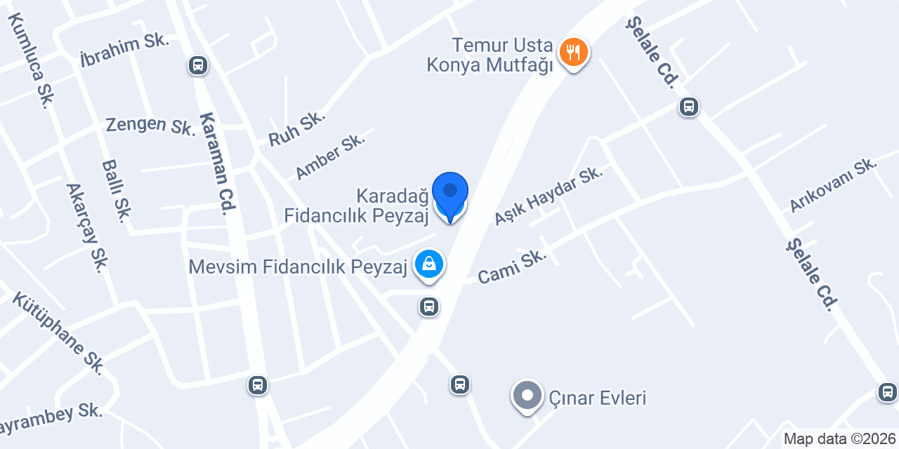 Karadağ Fidancılık Peyzaj konumu