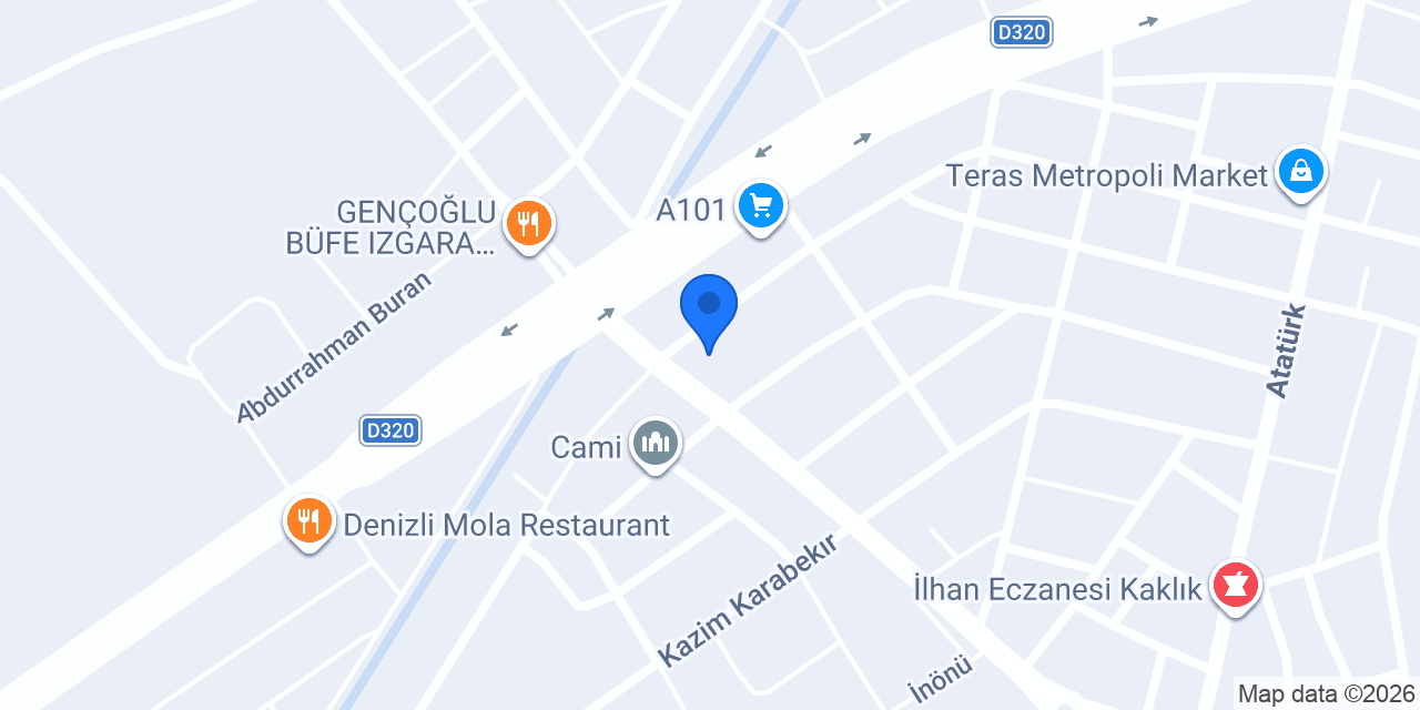 Kaklık Aile Sağlık Merkezi konumu