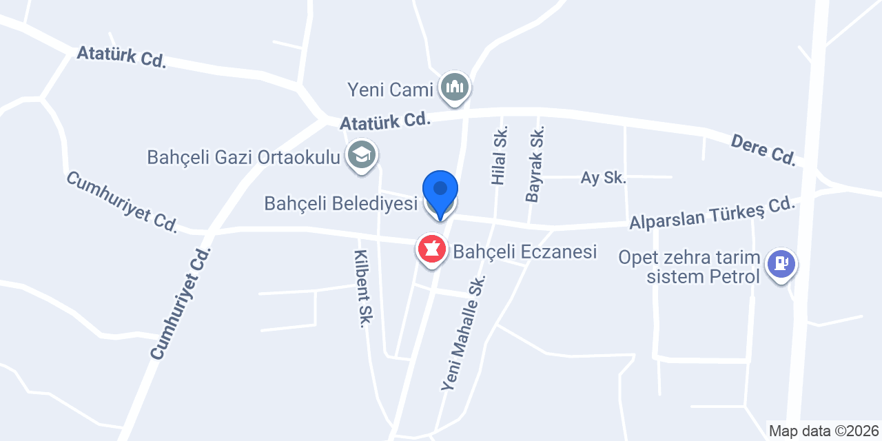 Bahçeli Belediyesi konumu