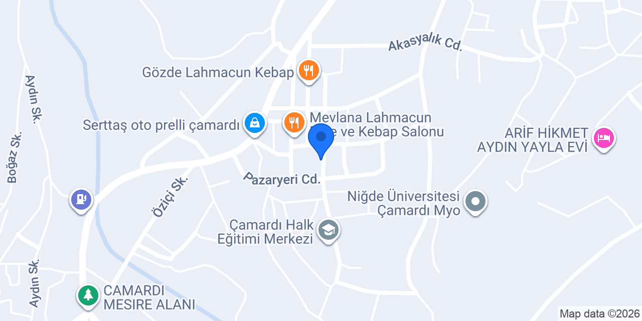 Çamardı Adliyesi konumu