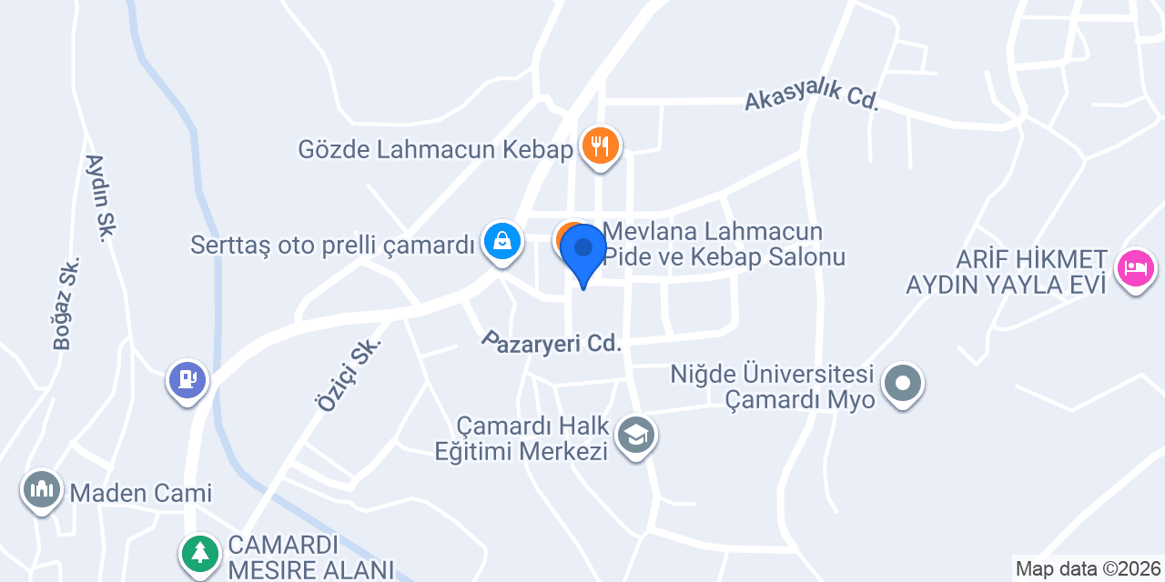 Baba Kebap Çamardı konumu