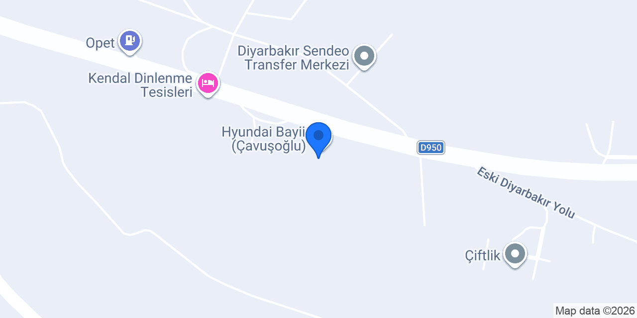Hyundai Bayii (Çavuşoğlu) konumu