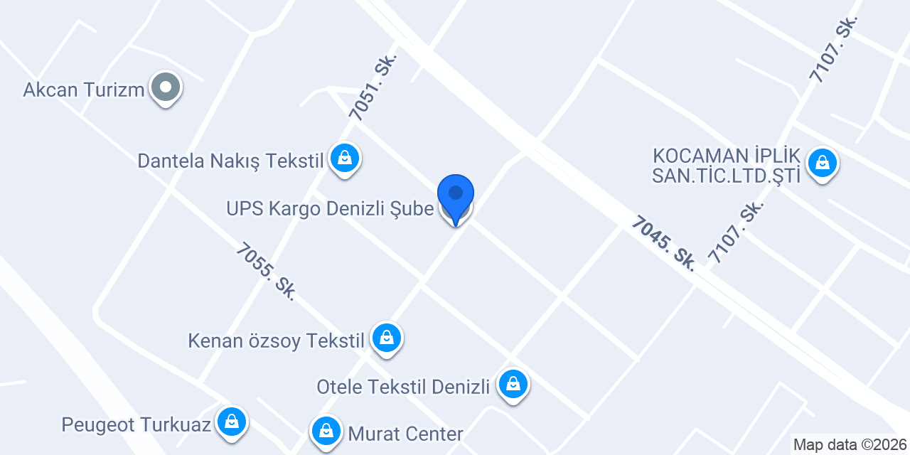 UPS Kargo Denizli Şube konumu