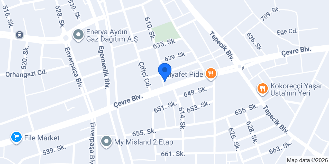 Aydın Dent256 Diş Polikliniği konumu