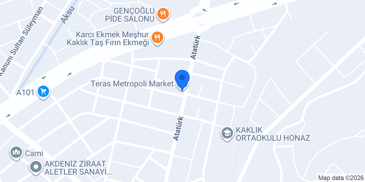 Teras Metropoli Market konumu