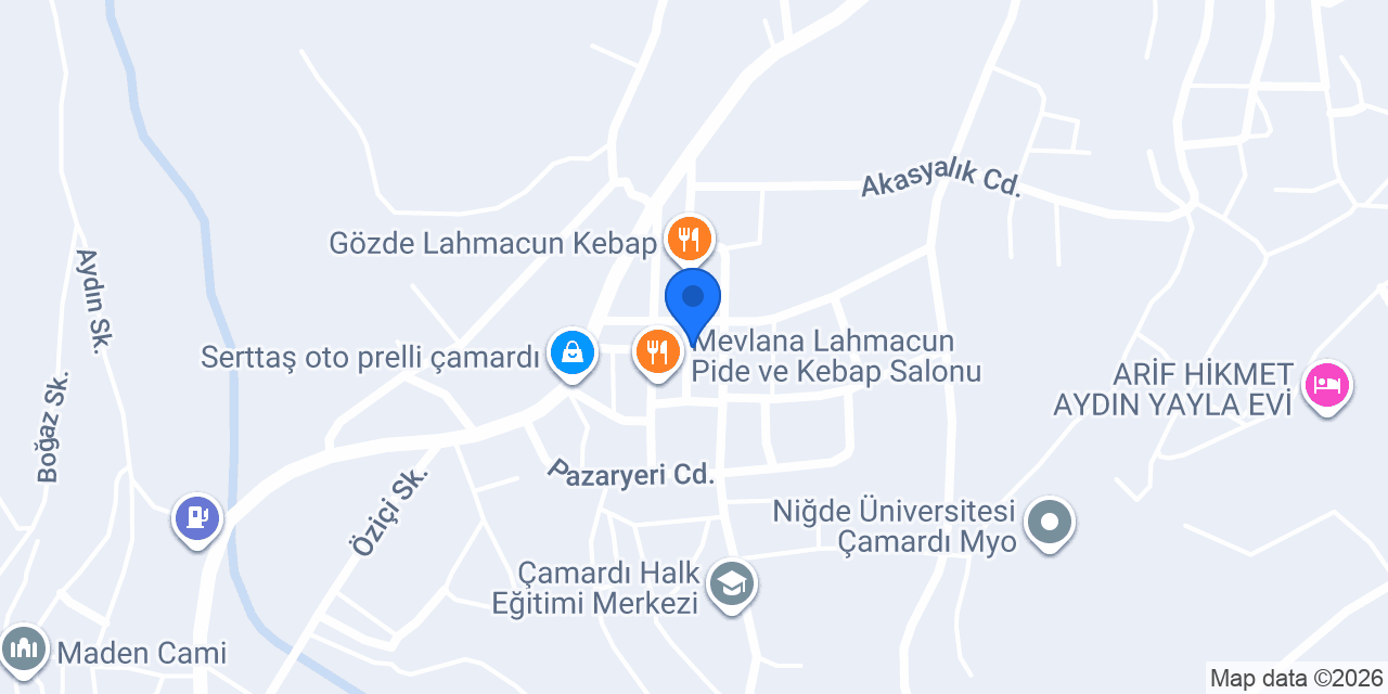 Çamardı Eczanesi konumu