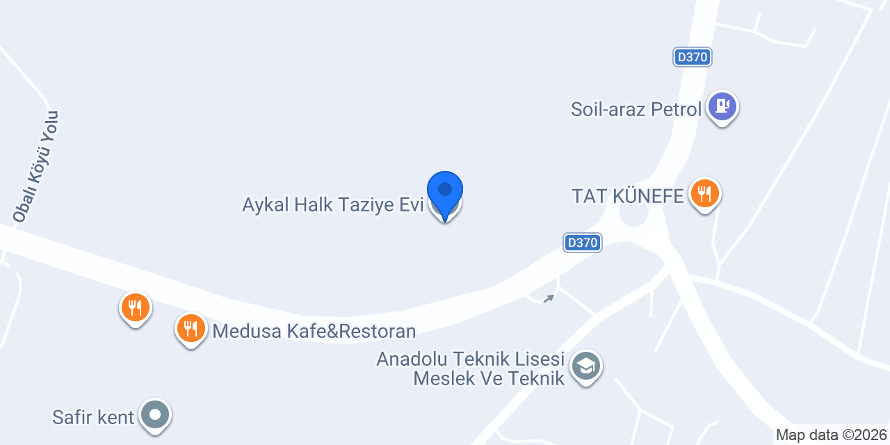 Aykal Halk Taziye Evi konumu