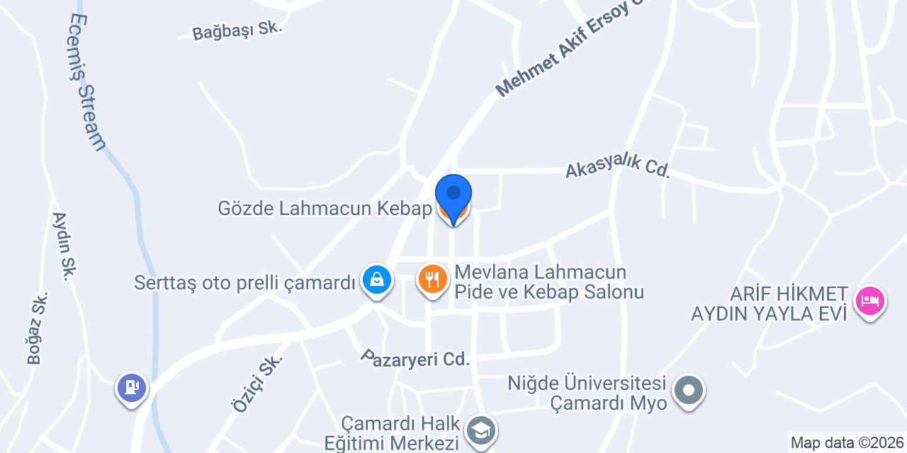 Gözde Lahmacun Kebap konumu