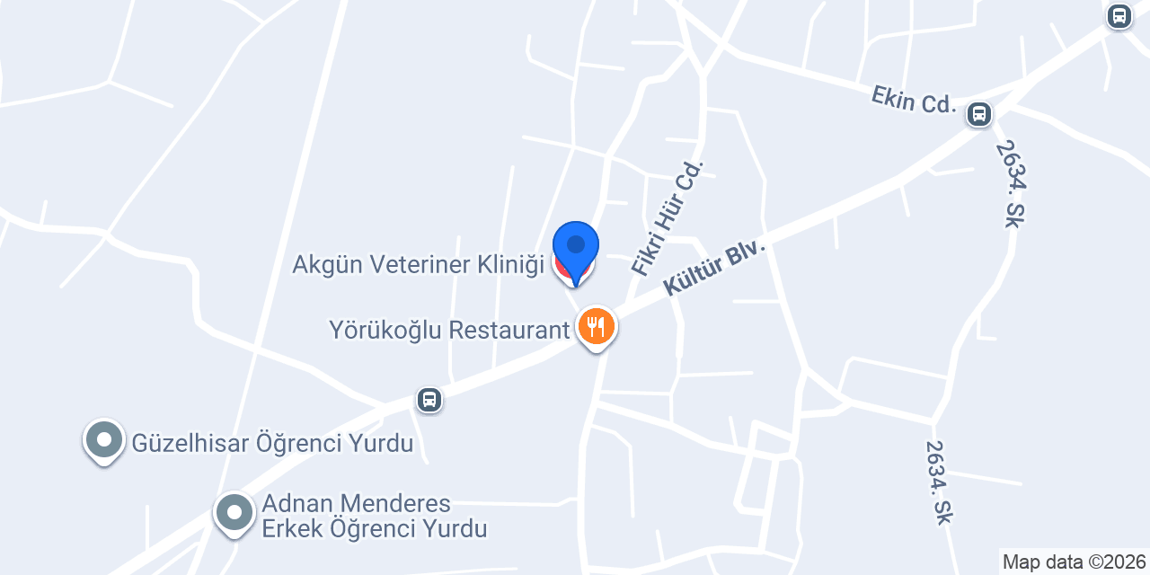 Akgün Veteriner Kliniği konumu