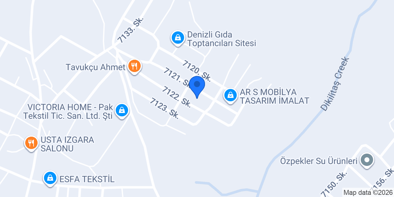 Uçak Tekstil Denizli konumu
