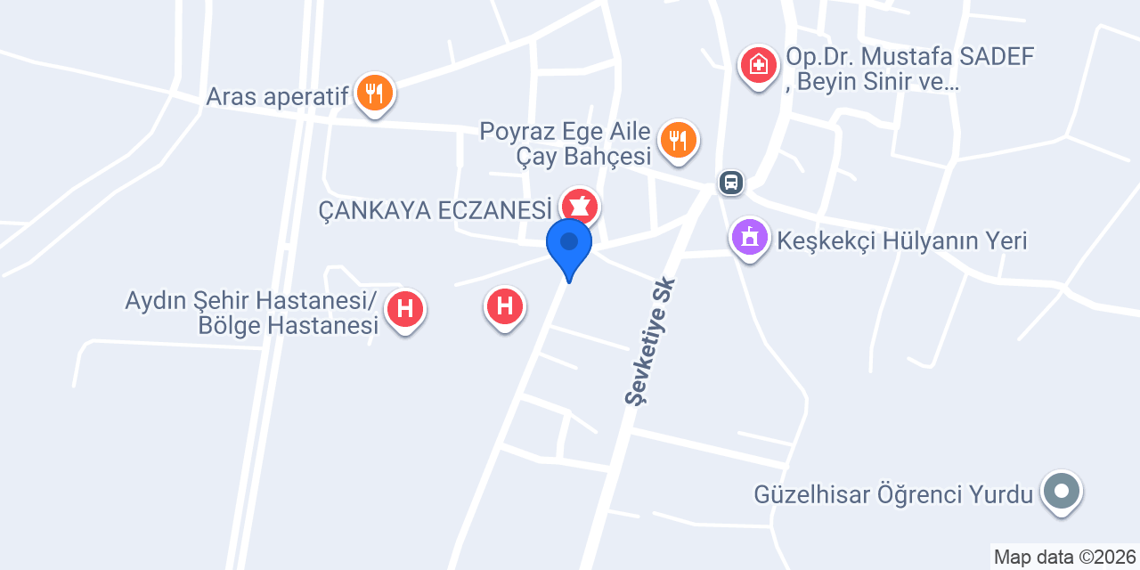 MediSes İşitme Cihazları Aydın Şubesi konumu