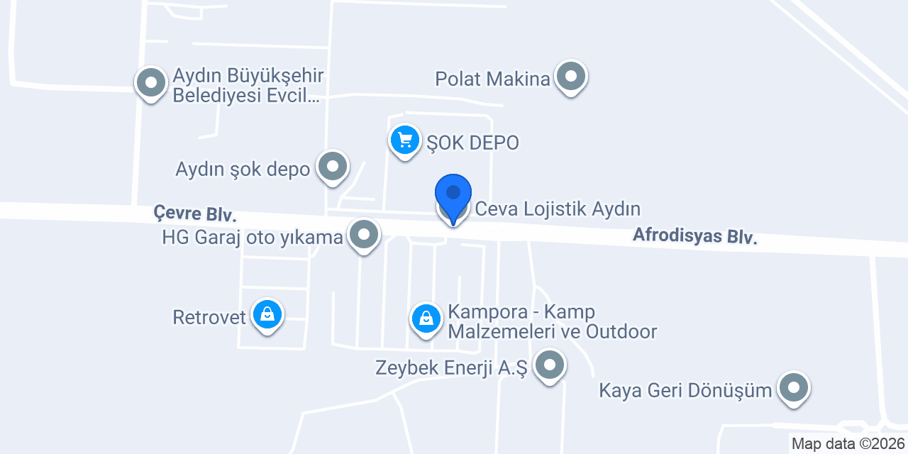 Ceva Lojistik Aydın konumu
