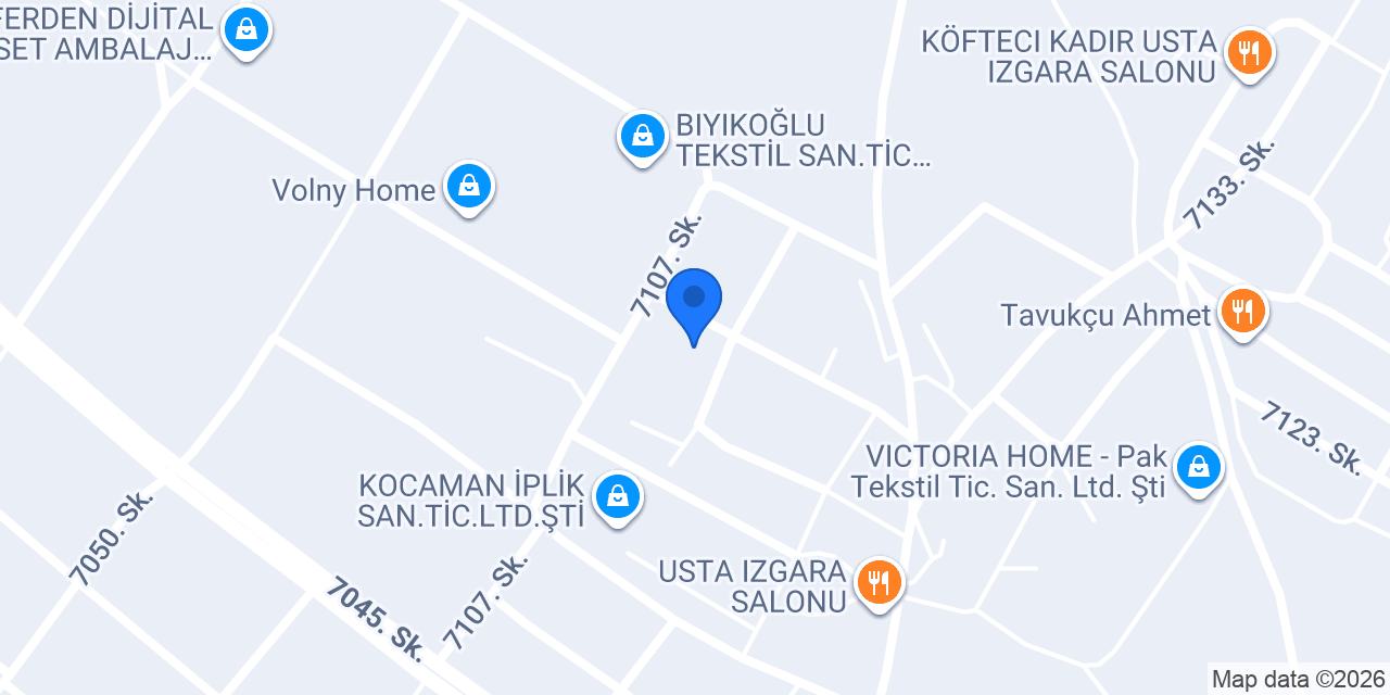 SELÇUKLAR TEKSTİL SAN. TİC. A.Ş. konumu