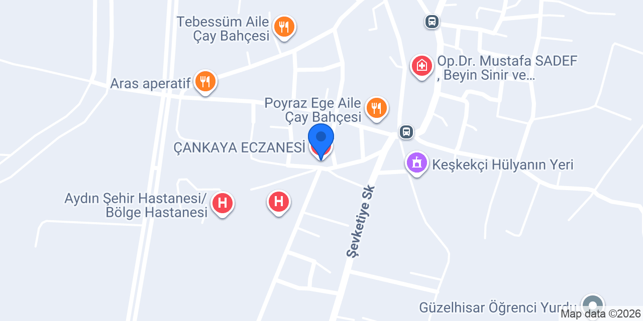 ÇANKAYA ECZANESİ konumu