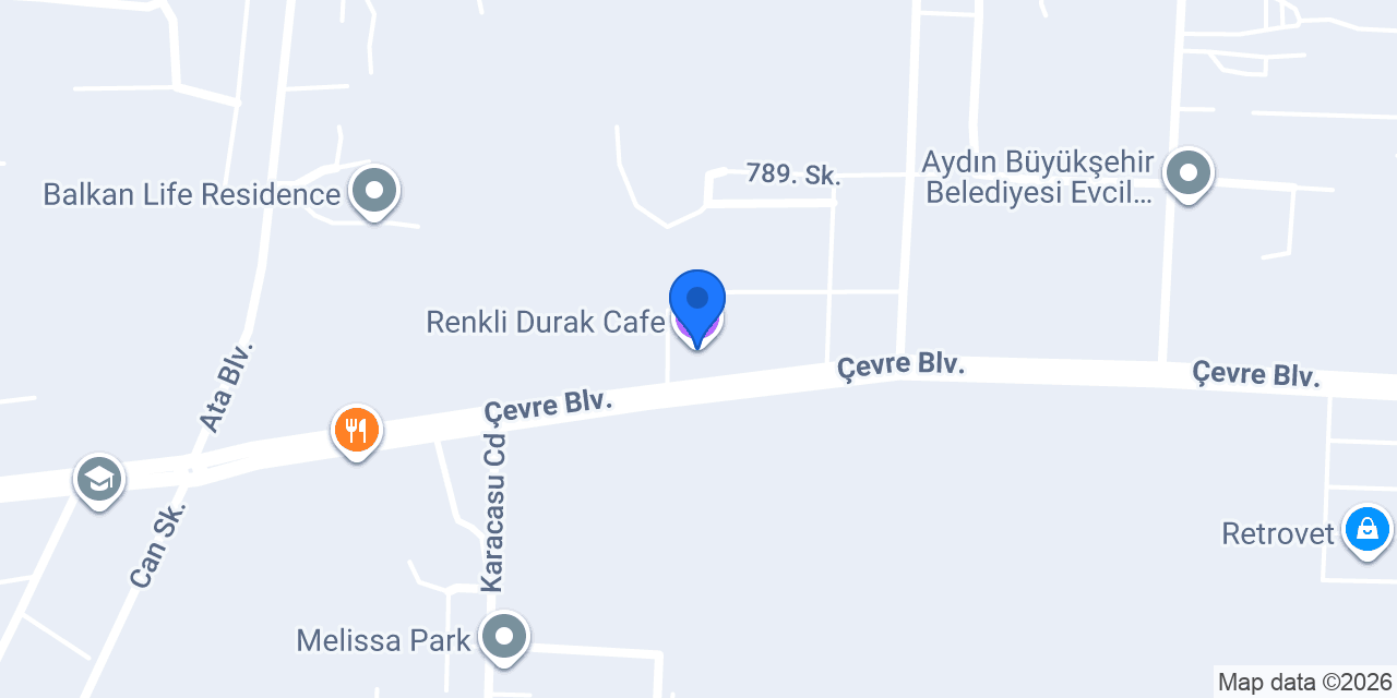 Renkli Durak Cafe konumu