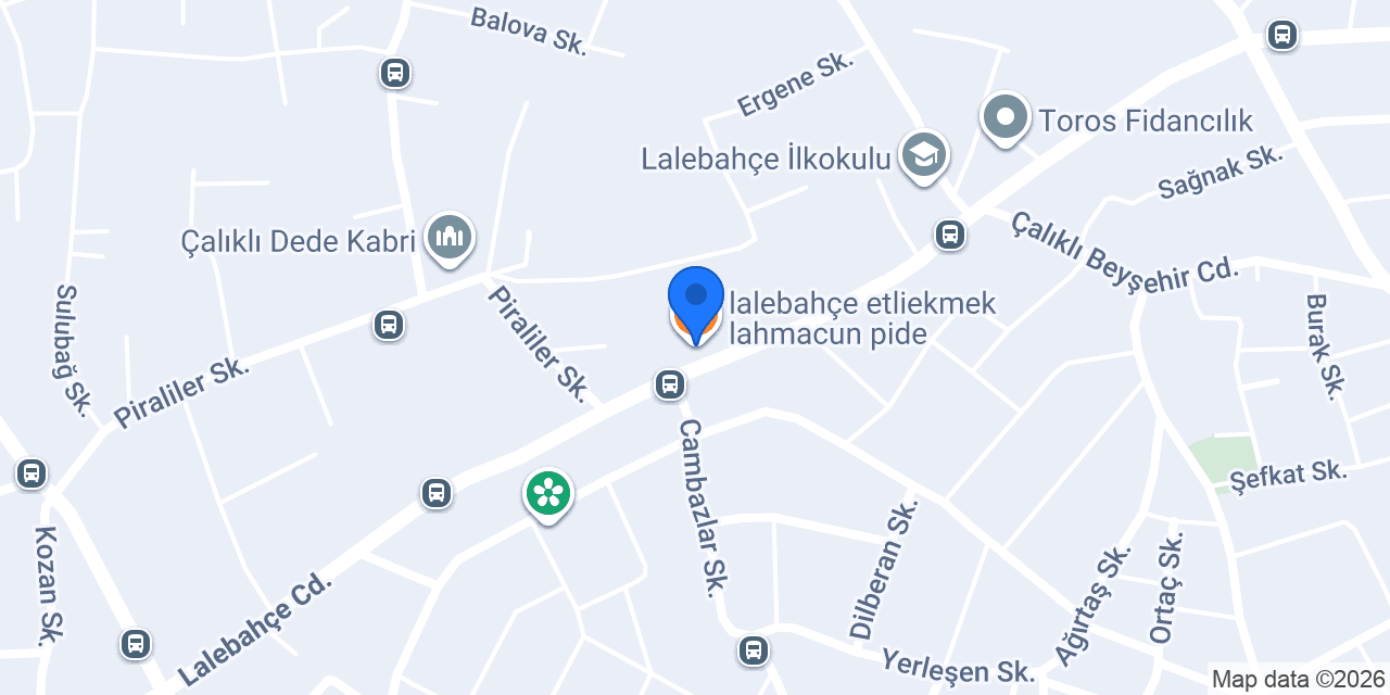 lalebahçe etliekmek lahmacun pide konumu