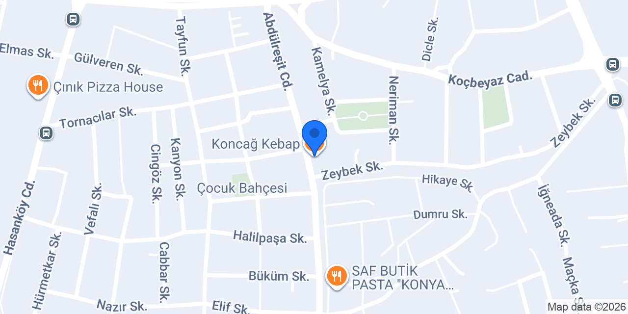 Koncağ Kebap konumu