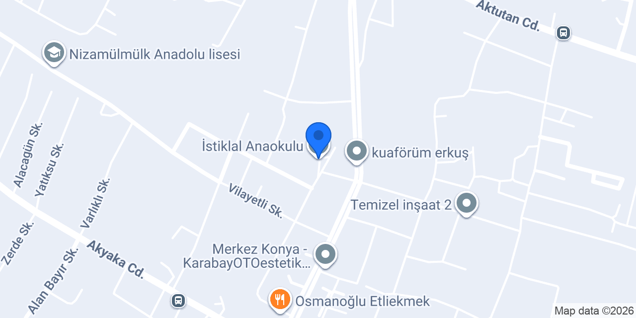 İstiklal Anaokulu konumu