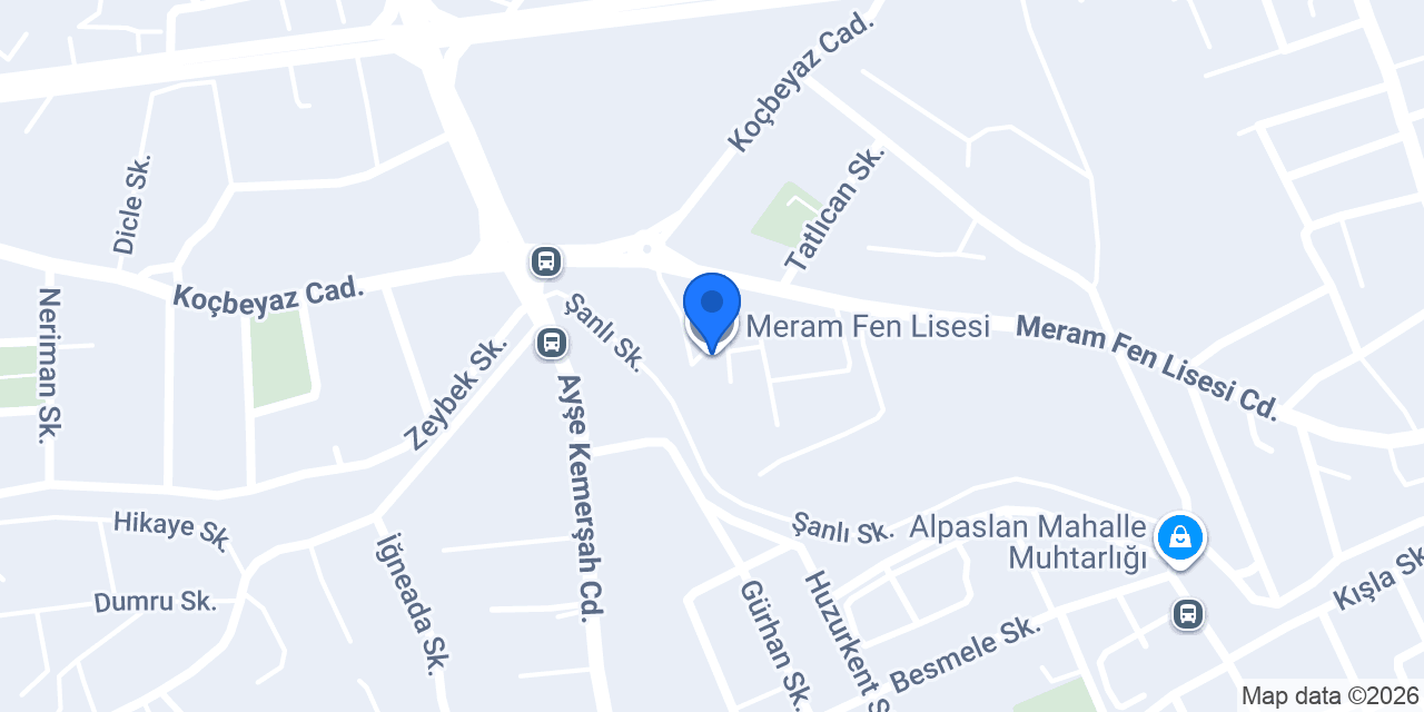 Meram Fen Lisesi konumu