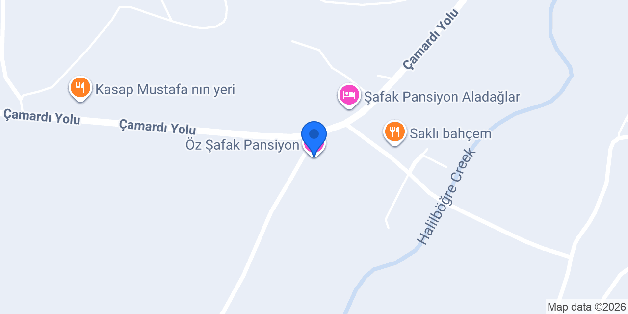 Öz Şafak Pansiyon konumu