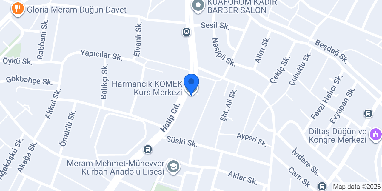 Harmancık KOMEK Kurs Merkezi konumu