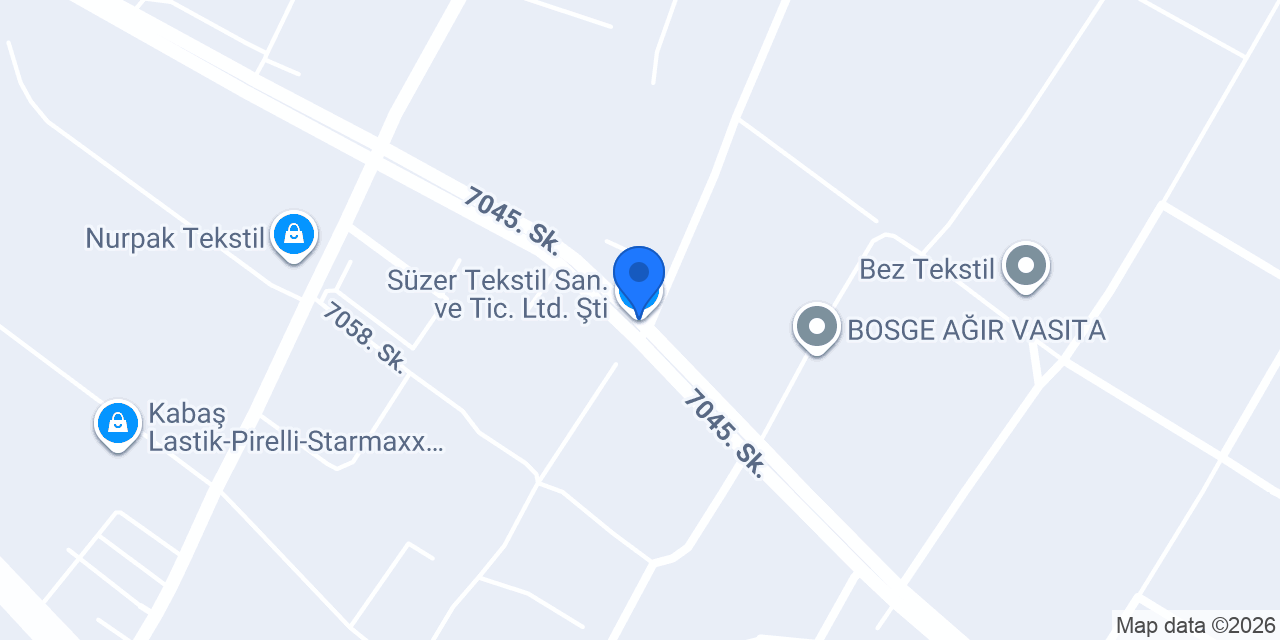 Süzer Tekstil San. ve Tic. Ltd. Şti. konumu