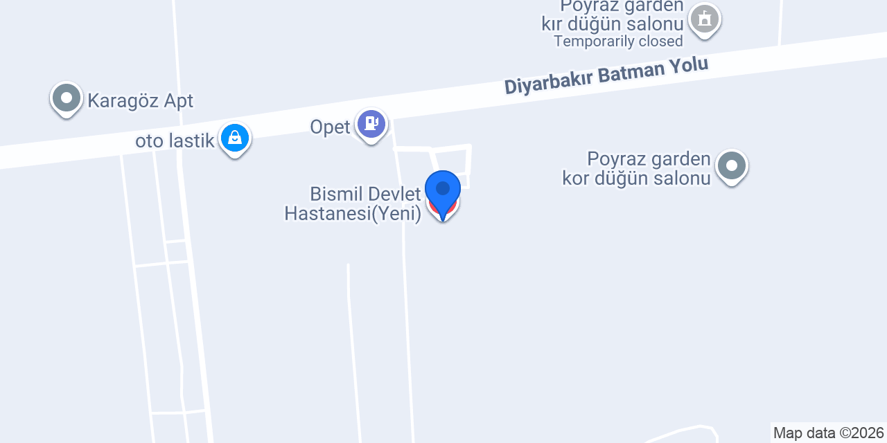 Bismil Devlet Hastanesi(Yeni) konumu