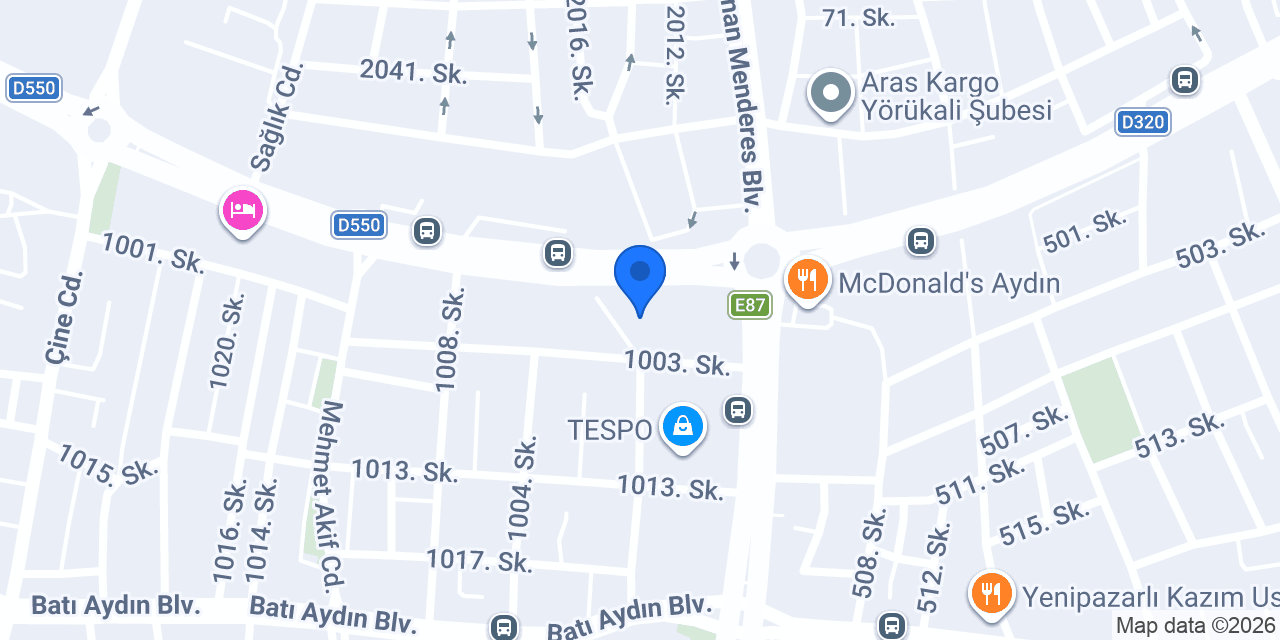 QNB Aydın Şubesi konumu
